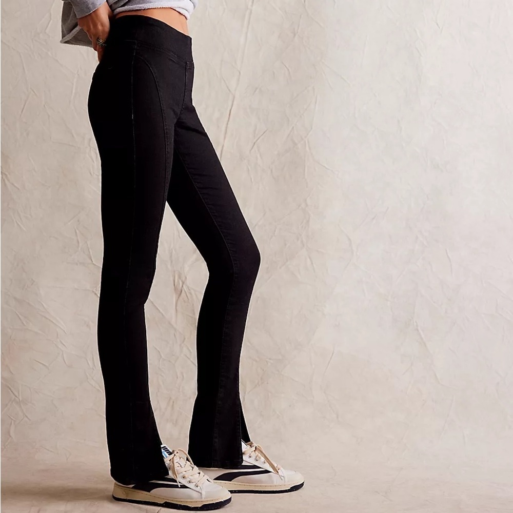 FREE PEOPLE Double Dutch Pull-On Slit Skinny Jeans We The Free - Picture 3 of 12